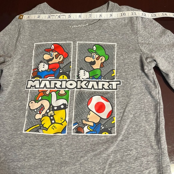 Kids Jumping Beans Super Mario shirt Luigi Bowser Toad heather gray Nintendo - Picture 8 of 8